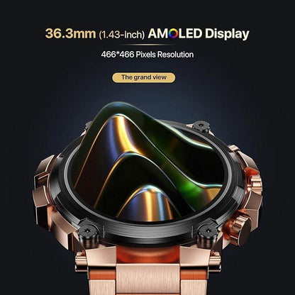 Fire-Boltt Dominian 36.3mm (1.43 inch) AMOLED Display, IP67, Weather Updates (Twilight Copper) - Rajputtrade