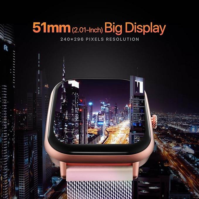 Fire-Boltt Ninja Call Pro Max Smart Watch 2.01 inch Display, Bluetooth Calling (Rainbow) - Rajputtrade