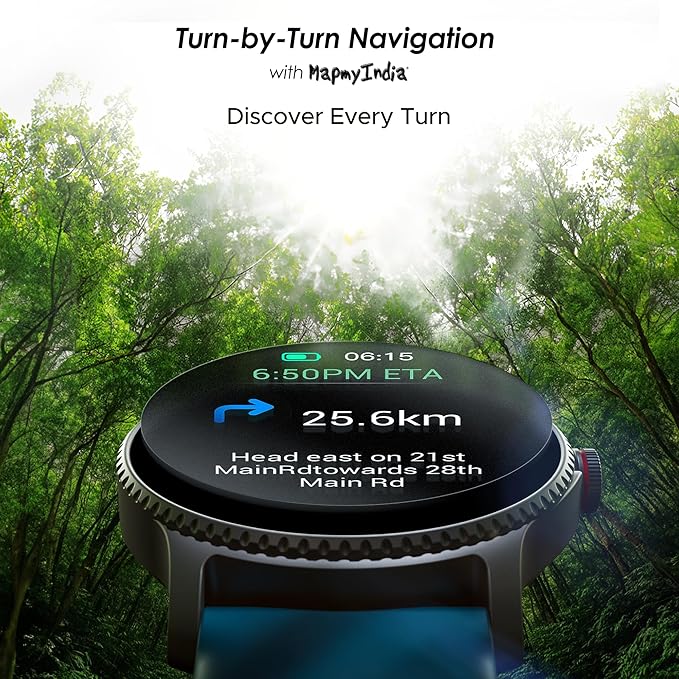 boAt Lunar Discovery w/ 1.39" (3.5 cm) HD Display, Smart Watch for Men & Women(Active Blue)