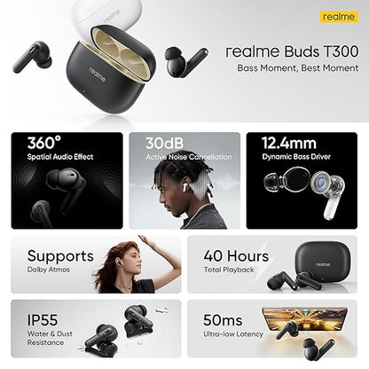 realme Buds T300 Truly Wireless in-Ear Earbuds (White ) - Rajputtrade