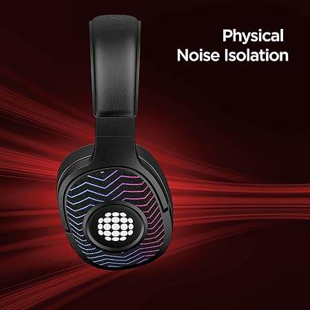 boAt Rockerz 550 Sunburn Edition with 50MM Drivers, 20 Hours Playback, Physical Noise Isolation, Wireless Headphone (Cosmic Black) - Rajputtrade