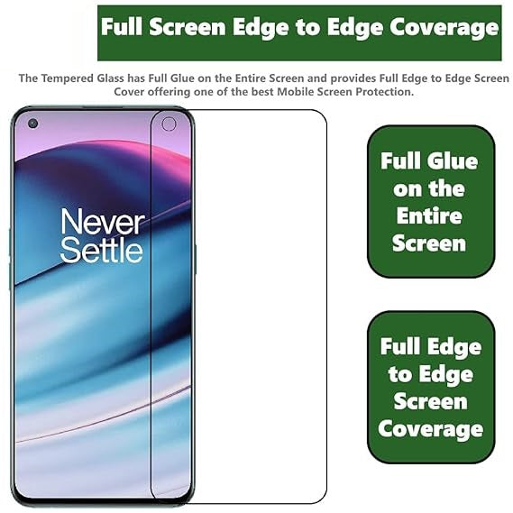 Tempered Glass Screen Guard Protector for OnePlus Nord CE 5G 2021, Realme X7 Max/Realme GT 5G / GT Master Edition Black