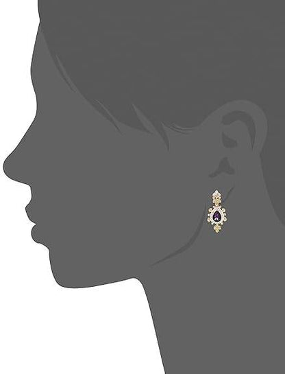 Gold Plated Austrian Crystal With Blue Stone Necklace Set for Women - Rajputtrade