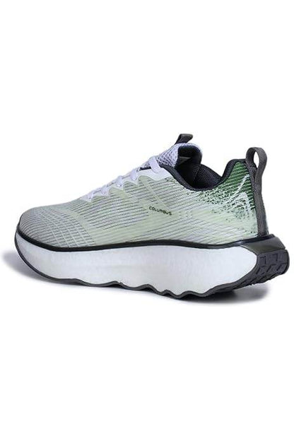 Columbus Viper Sports Shoes - Running Shoes | Walking Shoes (White & Olive) - Rajputtrade