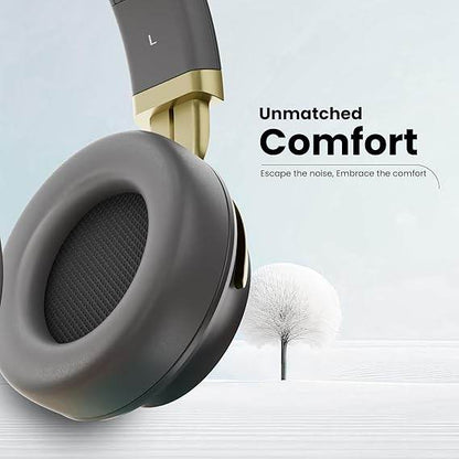 HAMMER Bash 2.0 Over The Ear Wireless Bluetooth Headphones with Mic, Upto 8 Hours Playtime (Grey) - Rajputtrade