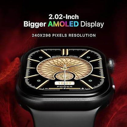 Fire-Boltt Brillia Smart Watch with 51.3mm (2.02 inch) AMOLED Display, Bluetooth Calling, SpO2 (Brillia, Black) - Rajputtrade