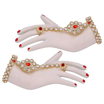 Jewellery Wedding Designer Gold Plated Dulhan Choker Bridal Set with sheeshpatti for Girls & Women - Rajputtrade