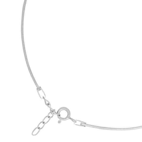 925 Sterling Silver Anklet Pair | Rhodium Plated Adorned Women Chain Anklet | - Rajputtrade