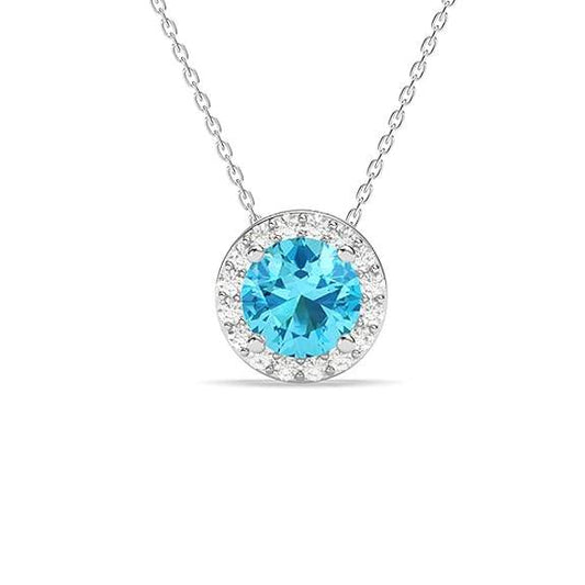 925 Sterling Silver Mila Pendant Chain Jewellery Set | Platinum Plated, Swiss Zirconia | Gift for Women & Girls - Rajputtrade