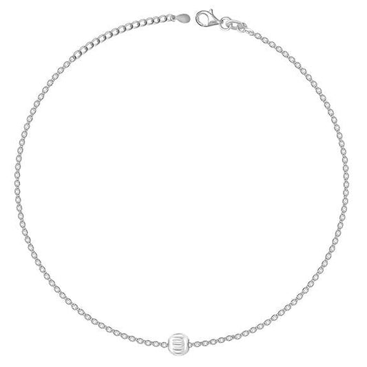 925 Silver 18k Gold Plated Rose Gold Zircon Studded Black Bead Anklet | Gifts for Women & Girls - Rajputtrade