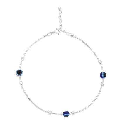 925 Sterling Silver Anklet | Rhodium Plated Precious Cubic Zirconia Women Chain Anklet | Gifts For Women & Girls | - Rajputtrade