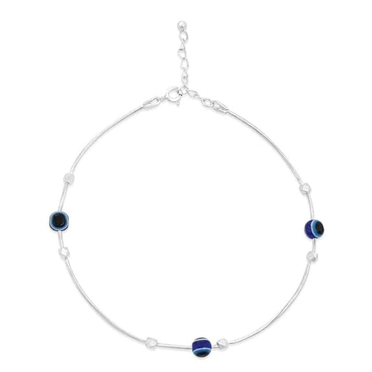 925 Sterling Silver Anklet | Rhodium Plated Precious Cubic Zirconia Women Chain Anklet | Gifts For Women & Girls | - Rajputtrade