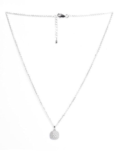 925 Sterling Silver Queen of Diamonds Pendant Earrings Chain Necklace Jewellery Set | Platinum Plated, Swiss Zirconia | Gift for Women and Girls - Rajputtrade