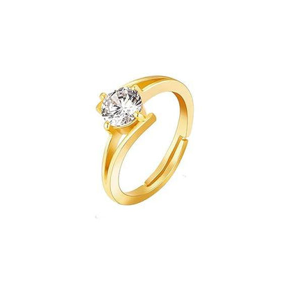 925 Silver Anushka Sharma Golden Gleam Dream Ring, Adjustable | Gifts for Women and Girls - Rajputtrade