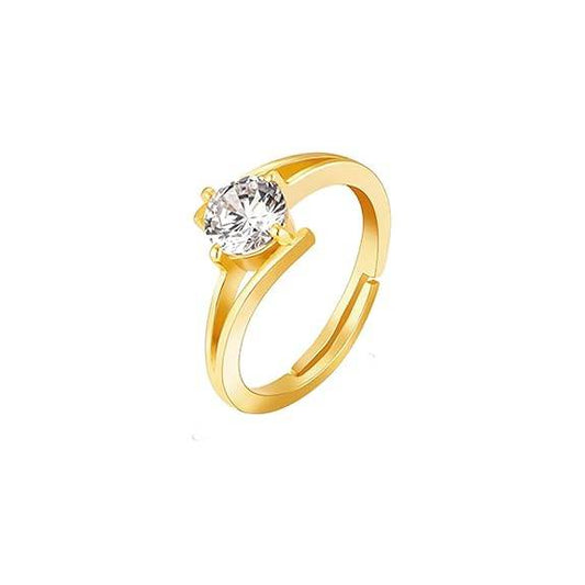 925 Silver Anushka Sharma Golden Gleam Dream Ring, Adjustable | Gifts for Women and Girls - Rajputtrade