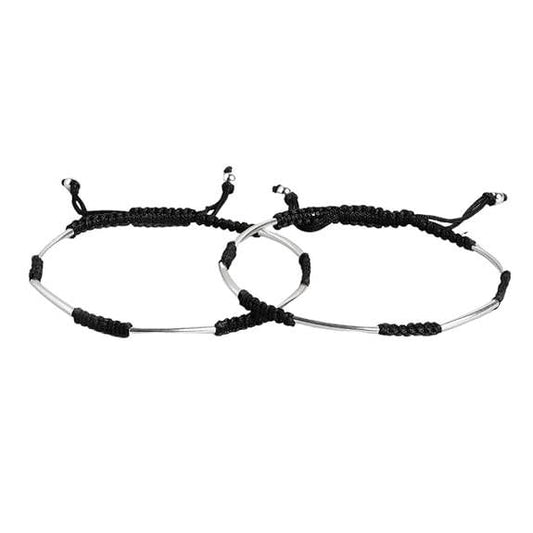 925 Sterling Silver Designer Rhodium Plated Adjustable Thread Anklet (Pair) | Gift for Women & Girls | - Rajputtrade
