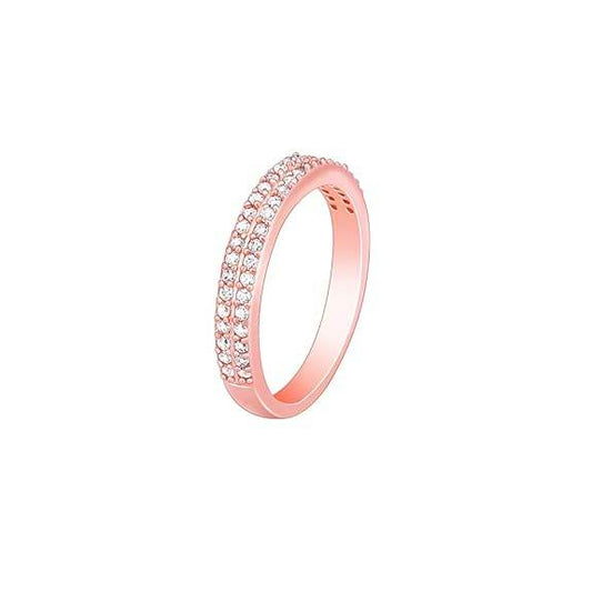 925 Silver Rose Gold Slender Ring,Fixed Size, Indian - 12, US - 6 | Gifts for Women and Girls | - Rajputtrade