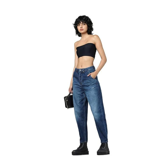 Women Regular Fit Jeans, Dark Blue Denim (Size 40) - Rajputtrade