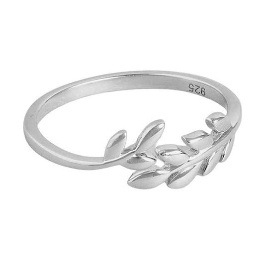 925 Sterling Silver Leafy Beauty Womens Leaf Ring | Gift for Women and Girls - Rajputtrade