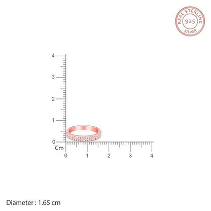 925 Silver Rose Gold Slender Ring,Fixed Size, Indian - 12, US - 6 | Gifts for Women and Girls | - Rajputtrade