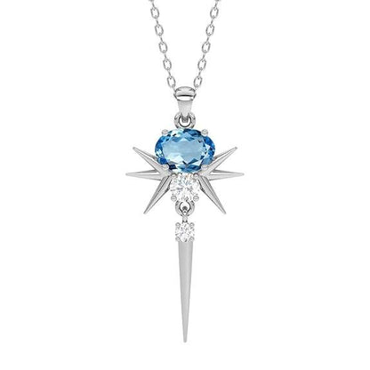 925 Sterling Silver Dolores Pendant Earring Chain Jewellery Set | Rhodium Plated, Swiss Zirconia | Gift for Women & Girls - Rajputtrade