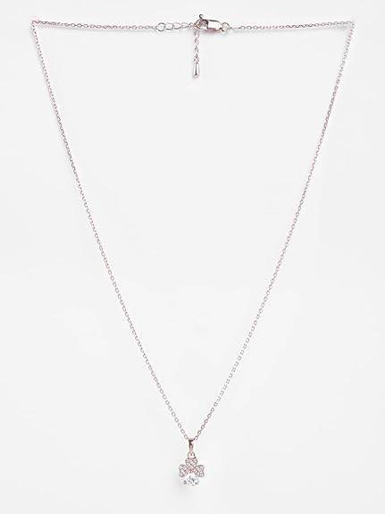 925 Sterling Silver Bunch of Hearts Pendant Earrings Chain Necklace Jewellery Set | Rose Gold Plated, Swiss Zirconia |Gift for Women and Girls - Rajputtrade