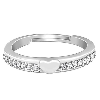 925 Silver Zircon Love Ring | Gifts for Women & Girls - Rajputtrade