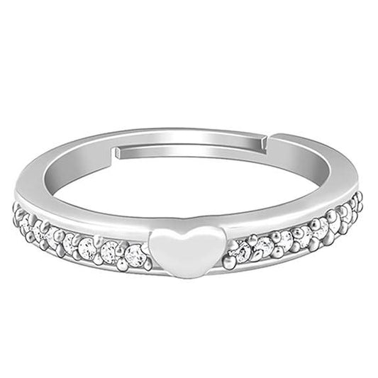 925 Silver Zircon Love Ring | Gifts for Women & Girls - Rajputtrade