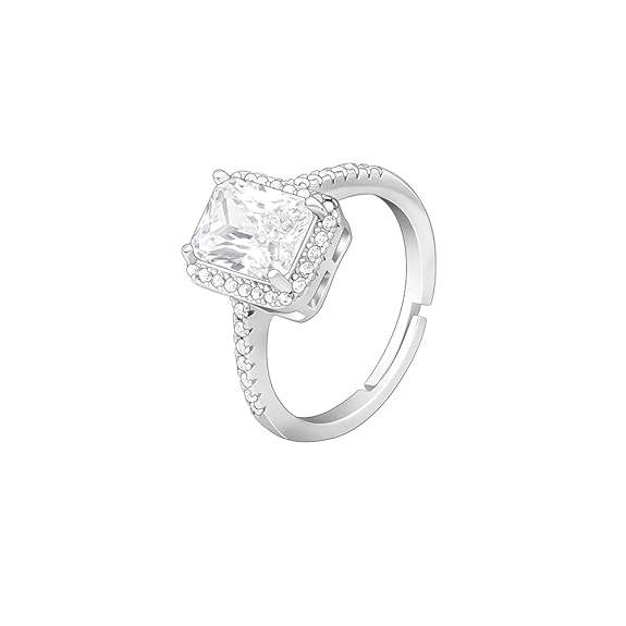 925 Silver Zircon Love Ring | Gifts for Women & Girls - Rajputtrade