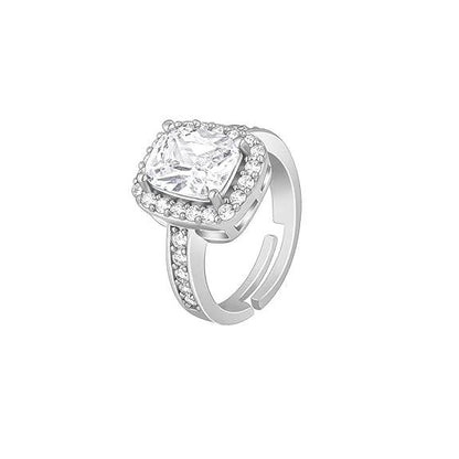 925 Silver Adjustable Solitaire Ring | Gift for Women & Girls - Rajputtrade
