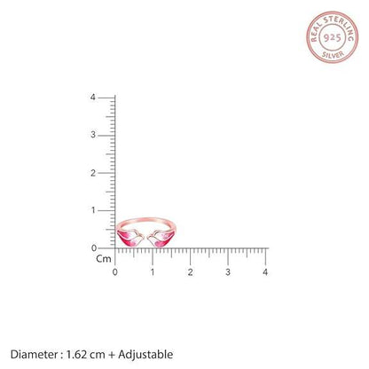 925 Silver Rose Gold Winglet Ring, Adjustable | Gifts for Women and Girls | - Rajputtrade