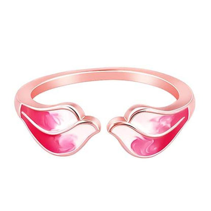 925 Silver Rose Gold Winglet Ring, Adjustable | Gifts for Women and Girls | - Rajputtrade