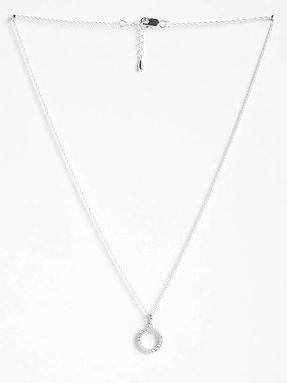 925 Sterling Silver Circle of Life Pendant Chain Necklace | Rhodium Plated, Swiss Zirconia | Gift for Women and Girls - Rajputtrade