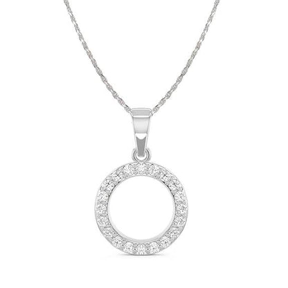 925 Sterling Silver Circle of Life Pendant Chain Necklace | Rhodium Plated, Swiss Zirconia | Gift for Women and Girls - Rajputtrade