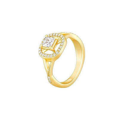 925 Silver Golden Beautiful Bliss Ring,Fixed Size,Indian - 12| Gifts for Women and Girls | - Rajputtrade