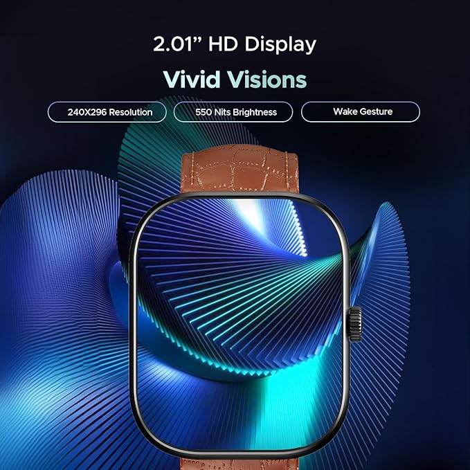 boAt Wave Sigma 3 w/Turn-by-Turn Navigation, 2.01" HD Display, Emergency SOS Smart Watch for Men & Women(Brown Leather) - Rajputtrade