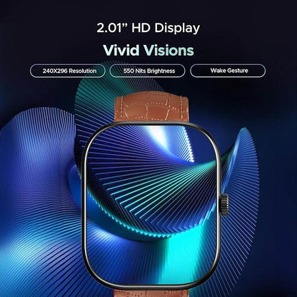 boAt Wave Sigma 3 w/Turn-by-Turn Navigation, 2.01" HD Display, Emergency SOS Smart Watch for Men & Women(Brown Leather) - Rajputtrade