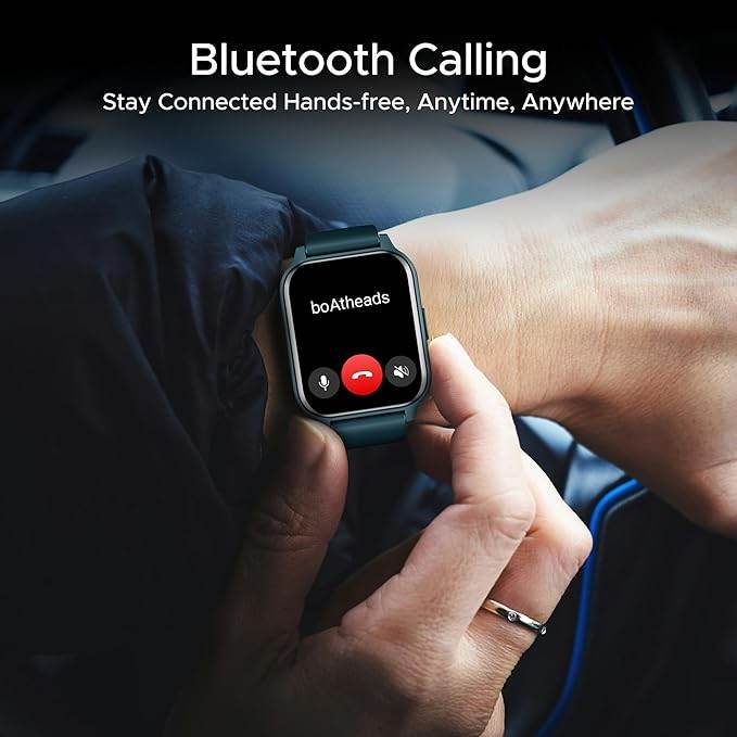 boAt Wave Call 2 Plus Smart Watch w/Bilingual Support (Hindi/English), 1.96”(4.97 cm) HD Display (Blue) - Rajputtrade