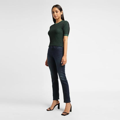 Women's 312 Slim Fit Mid Rise Jeans, Blue (Size 34) - Rajputtrade
