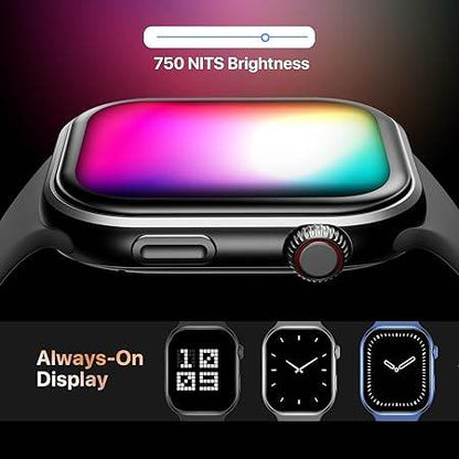 Fire-Boltt Brillia Smart Watch with 51.3mm (2.02 inch) AMOLED Display, Bluetooth Calling, SpO2 (Brillia, Dark Grey) - Rajputtrade