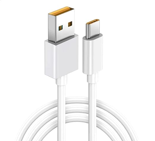 65W Super Vooc Charge, Data Sync Fast Charging Type-C Cable Compatible for Realme XT, Realme XT 730G (1 Meter, White)