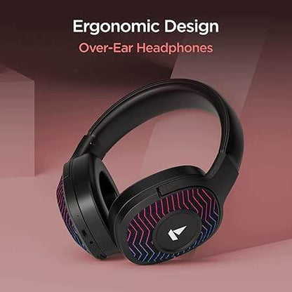 boAt Rockerz 550 Sunburn Edition with 50MM Drivers, 20 Hours Playback, Physical Noise Isolation, Wireless Headphone (Cosmic Black) - Rajputtrade