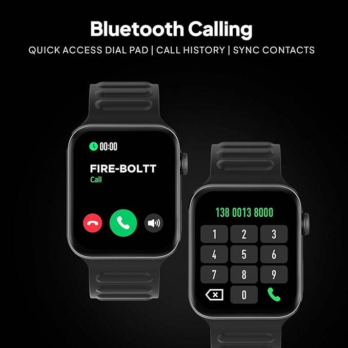 Fire-Boltt Visionary Pro 1.78" AMOLED Bluetooth Calling Smartwatch with 368 * 448 Pixel Resolution, TWS Connection (Black) - Rajputtrade