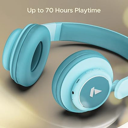 boAt Rockerz 450 Pro Bluetooth Wireless On Ear Headphones with Mic with 70 Hours Battery, 40Mm Drivers (Blue)