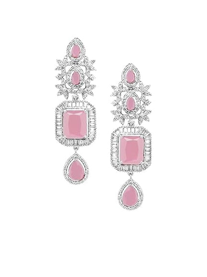 Rose Gold Plated Handcrafted Artificial Jewelry Set- Earrings For Women and Girls - Rajputtrade