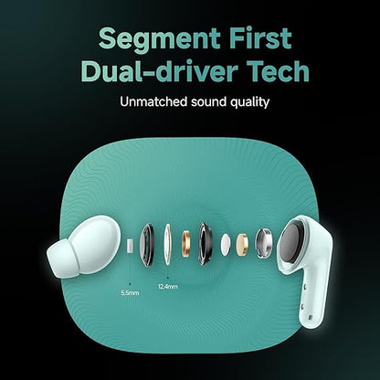 Redmi Buds 6, Dual Driver TWS in Ear Earbuds, 49dB Hybrid Active Noise Cancellation, 42 Hrs Playtime (Green) - Rajputtrade
