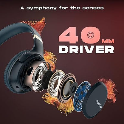 Noise Airwave Max 3 Bluetooth On-Ear Headphones with 70H Playtime, 40mm Driver, Low Latency(up to 45ms),Dual Pairing, BT v5.3 (Blue) - Rajputtrade