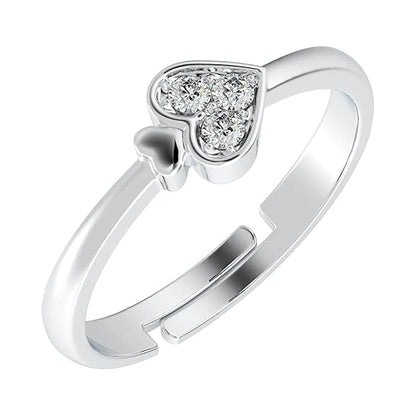 Pure Real 925 Sterling Silver Adjustable Ring Band | Multiple Design Options | Gift for Women and Girls - Rajputtrade