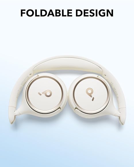soundcore by Anker H30i Wireless On-Ear Headphones, Foldable Design, Pure Bass, 70H Playtime, Bluetooth 5.3 (White)
