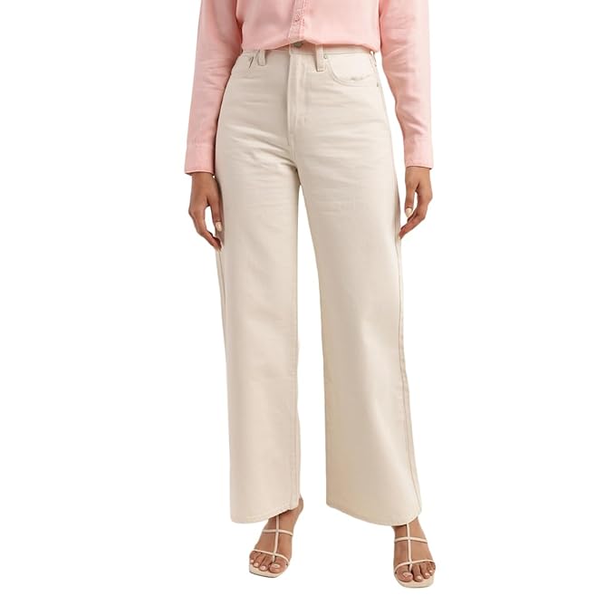 Women Regular Fit Jeans, Off-White (Size 34) - Rajputtrade
